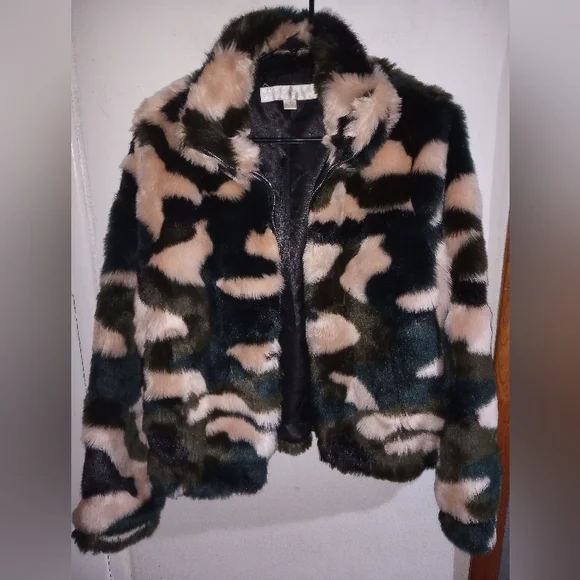Boston Proper Jackets Coats Boston Proper Faux Fur Bomber